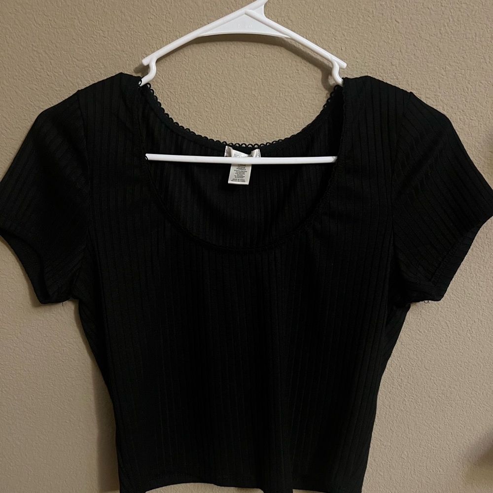 Bozzolo Black Short Sleeve Top